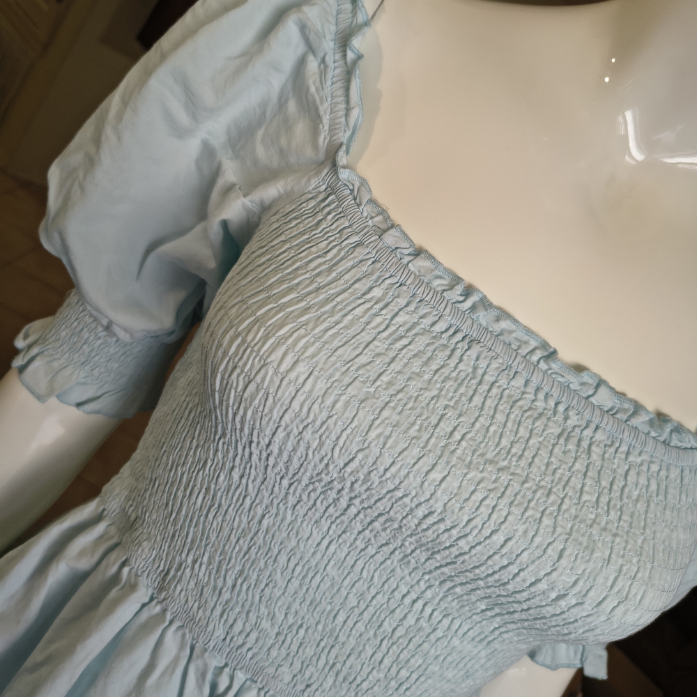 Blue Rain Light Blue Mini Dress - Picture 3 of 7